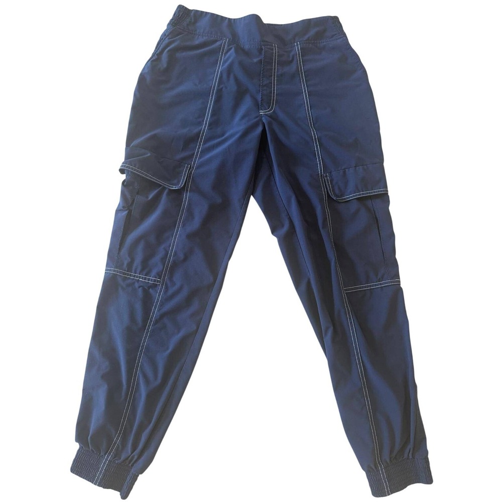 Athleta Chelsea Utility Jogger Pants Navy Blue Contrast Stitch Cargo Womens 4